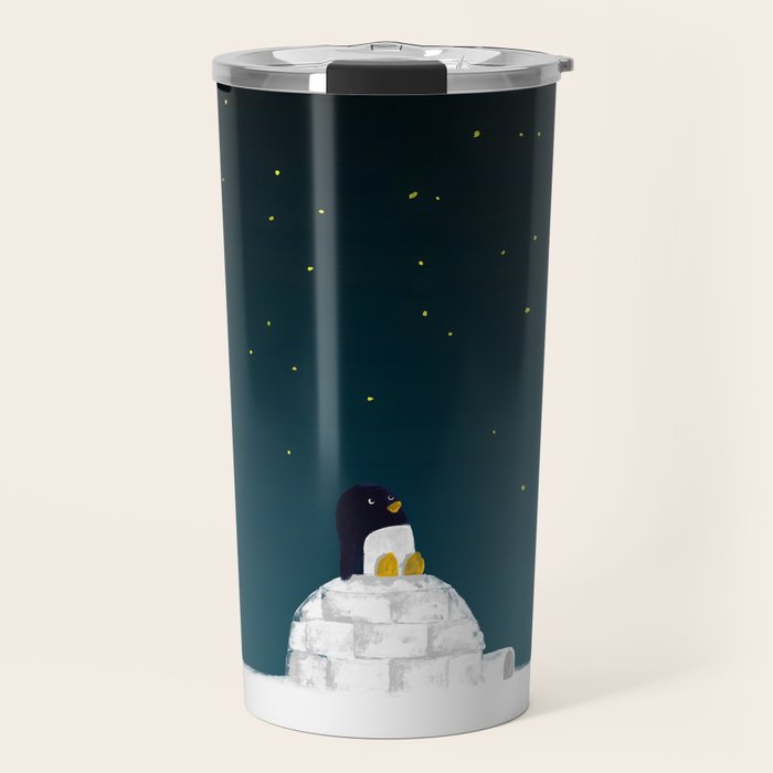Star gazing - Penguin's dream of flying Travel Mug Gallery Image 1