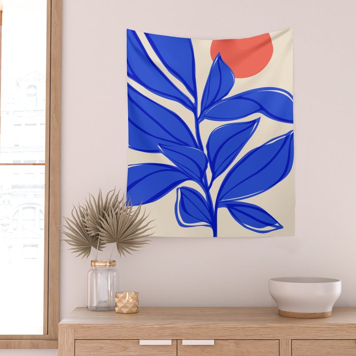 Grow Your Own Way - Blue and Red Wall Tapestry Gallery Image 2