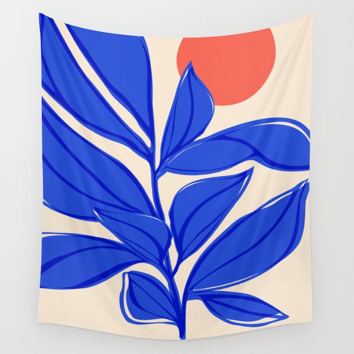 Grow Your Own Way - Blue and Red Wall Tapestry Gallery Image 4