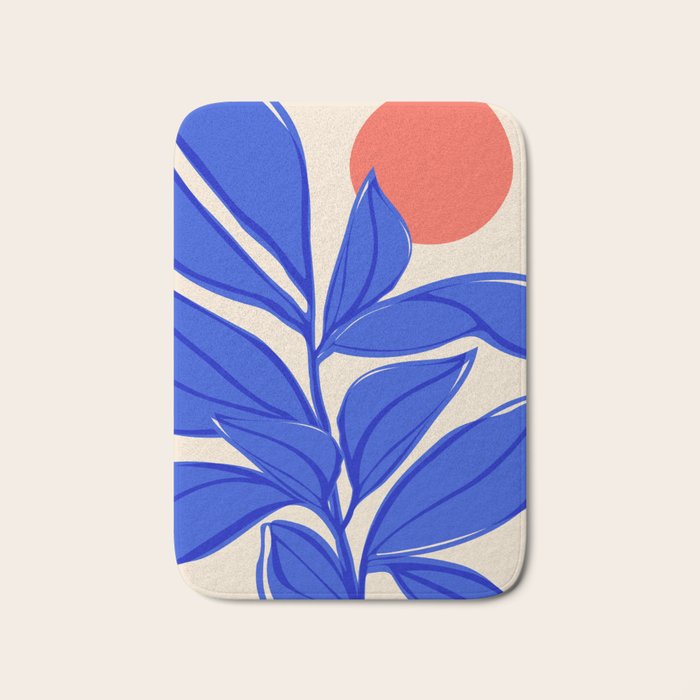 Grow Your Own Way - Blue and Red Bath Mat Gallery Image 1