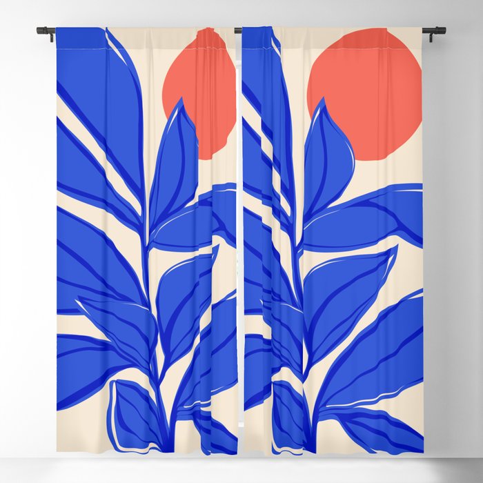 Grow Your Own Way - Blue and Red Window Curtain Gallery Image 1