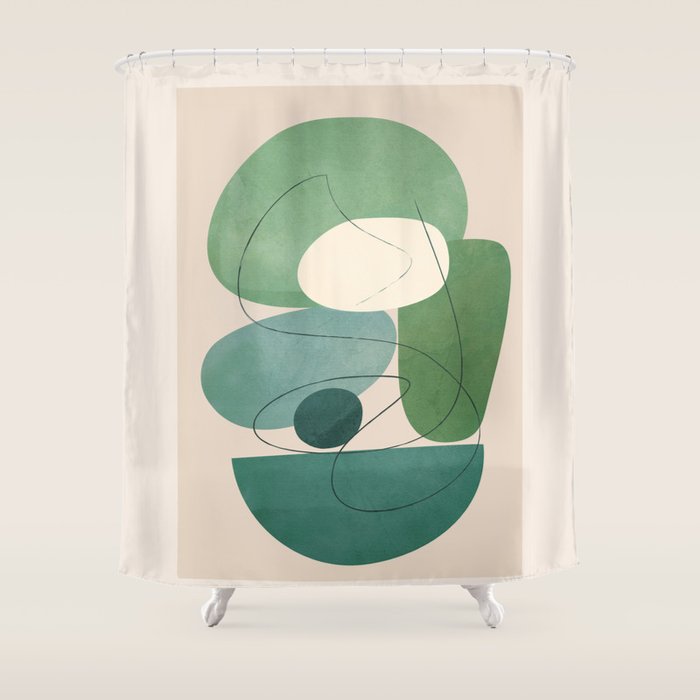 Floating Abstraction 7 Shower Curtain Gallery Image 1
