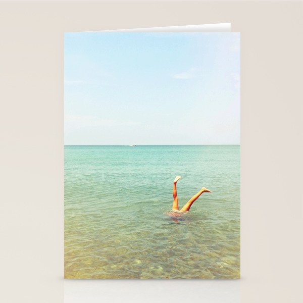 Turquoise Handstand Stationery Card Gallery Image 2