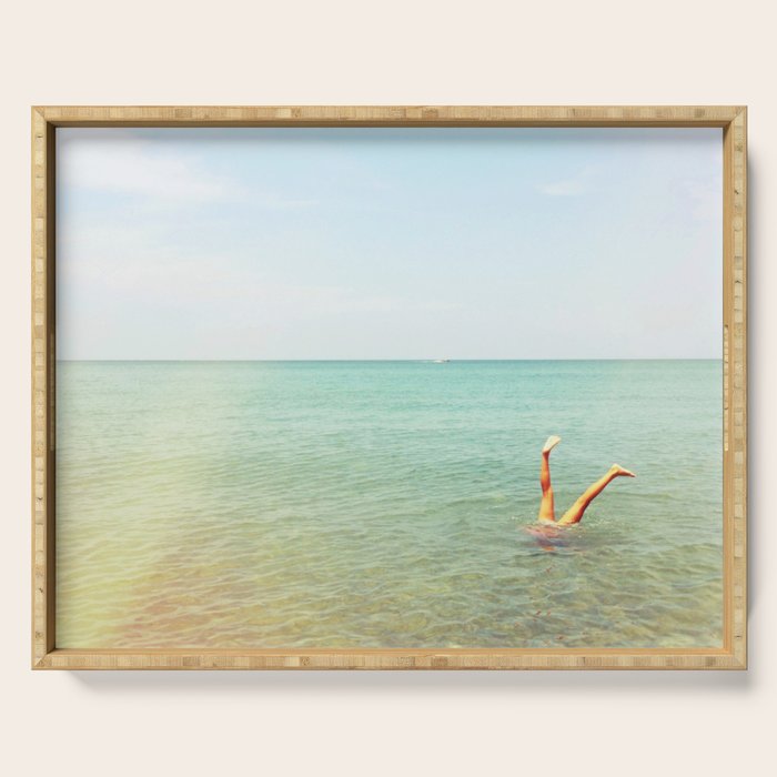 Turquoise Handstand Serving Tray Gallery Image 1