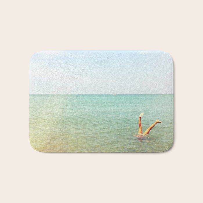 Turquoise Handstand Bath Mat Gallery Image 1