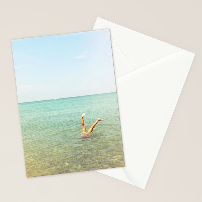 Turquoise Handstand Stationery Card Gallery Image 2