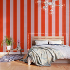 Bold Bright Basic Stripes in Pink and Red Orange Wallpaper Gallery Image 3