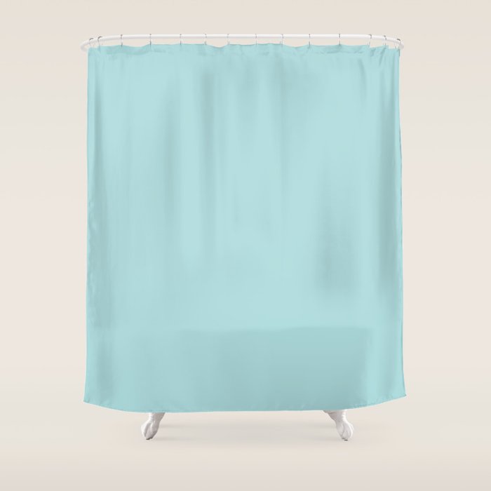 Robin's Egg Aqua Blue Shower Curtain Gallery Image 1