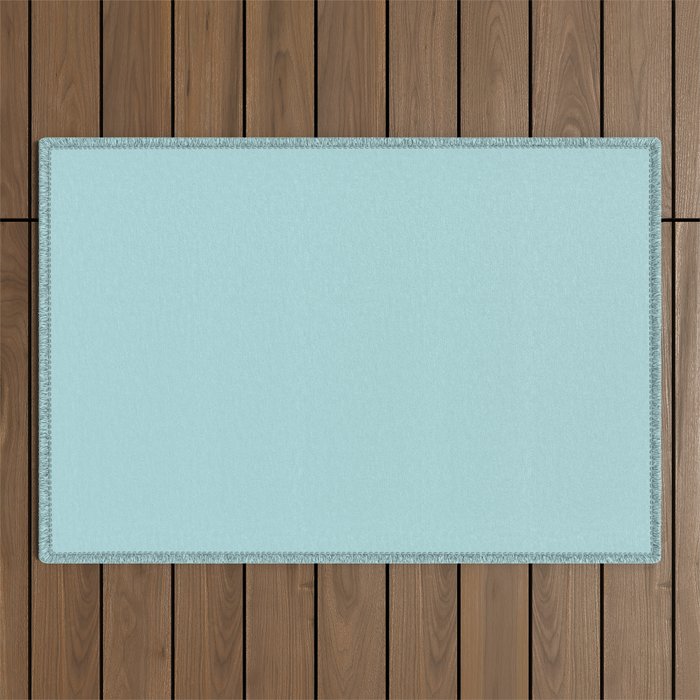 Robin's Egg Aqua Blue Outdoor Rug Gallery Image 1