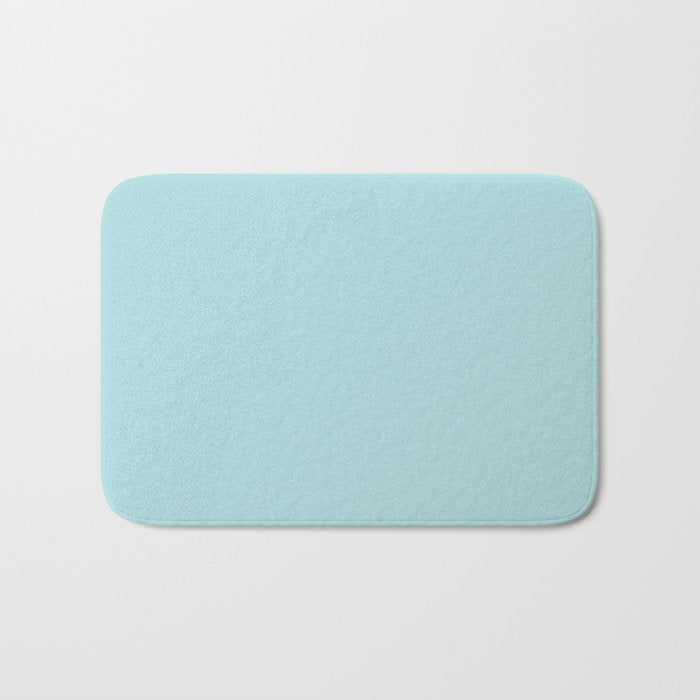 Robin's Egg Aqua Blue Bath Mat Gallery Image 1