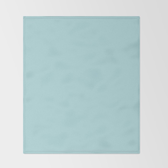 Robin's Egg Aqua Blue Throw Blanket Gallery Image 2