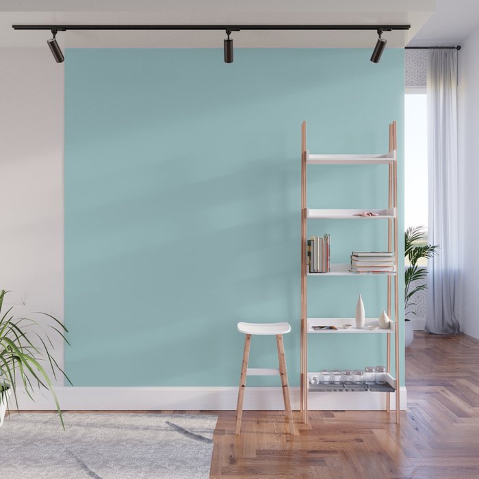 Robin's Egg Aqua Blue Wall Mural Gallery Image 1