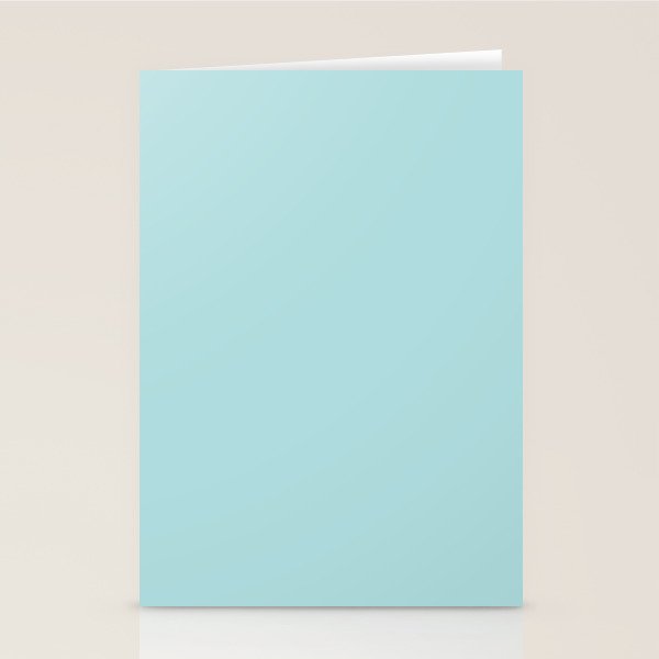 Robin's Egg Aqua Blue Stationery Card Gallery Image 1