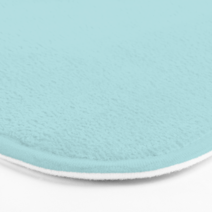 Robin's Egg Aqua Blue Bath Mat Gallery Image 3