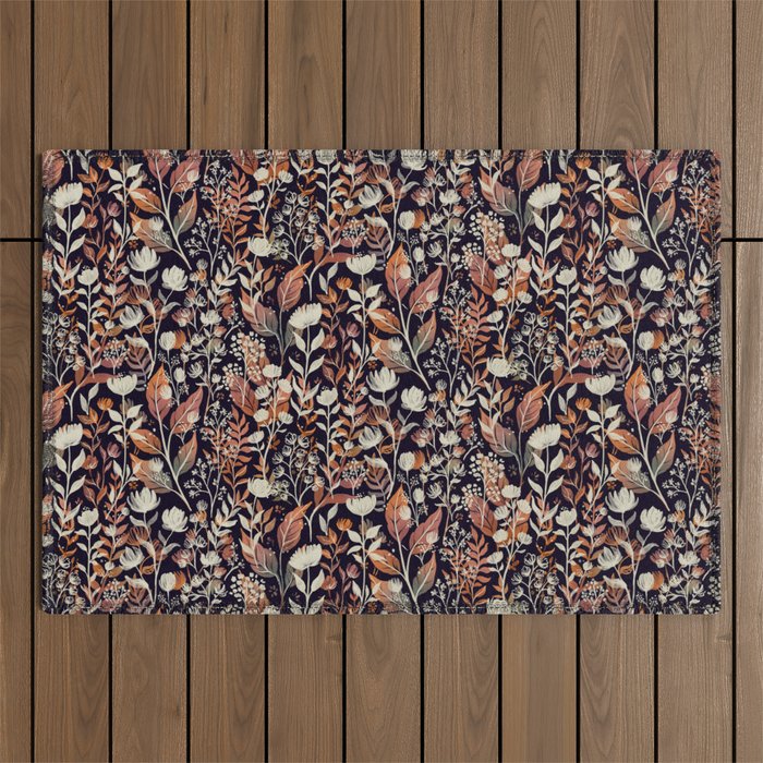Moody Blooms Ditsy Autumn Outdoor Rug Gallery Image 1