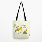 sleigh rides // surfing santa // retro surf art by surfy birdy Tote Bag Gallery Image 2