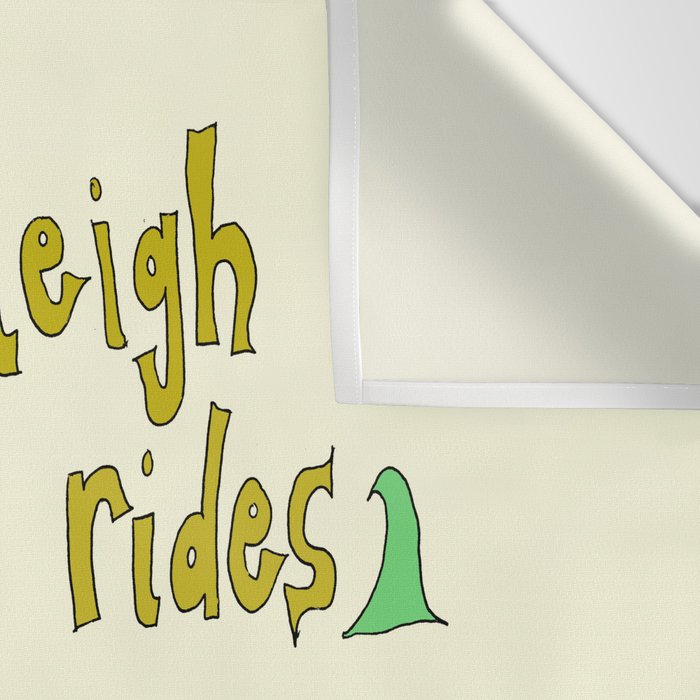 sleigh rides // surfing santa // retro surf art by surfy birdy Wall Tapestry Gallery Image 3