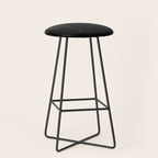Luxury Chic Black Gold Sparkly Glitter Fringe Stool Gallery Image 1