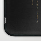 Luxury Chic Black Gold Sparkly Glitter Fringe Laptop Sleeve Gallery Image 3