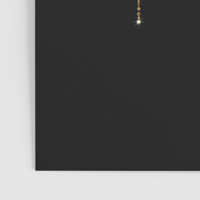 Luxury Chic Black Gold Sparkly Glitter Fringe Poster Gallery Image 3