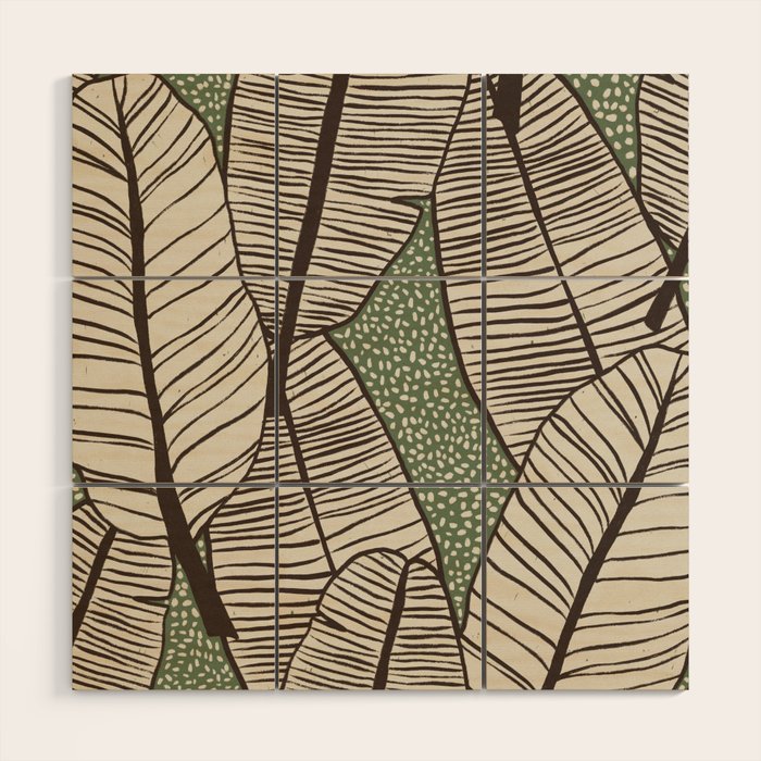 Banana Leaves Wood Wall Art Gallery Image 1