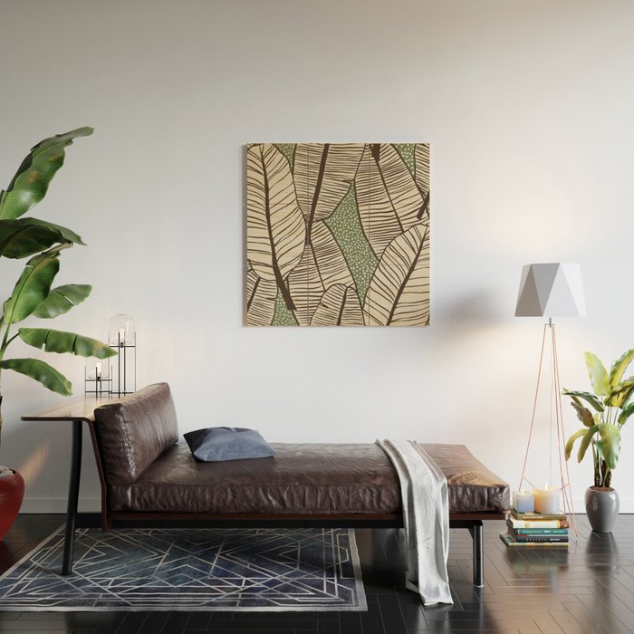 Banana Leaves Wood Wall Art Gallery Image 2