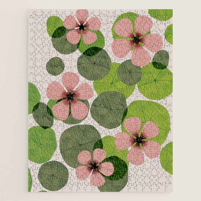 Green water lilies Jigsaw Puzzle Gallery Image 1