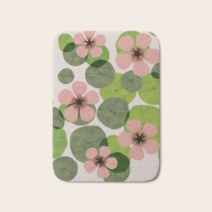 Green water lilies Bath Mat Gallery Image 1