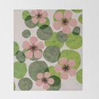 Green water lilies Throw Blanket Gallery Image 2