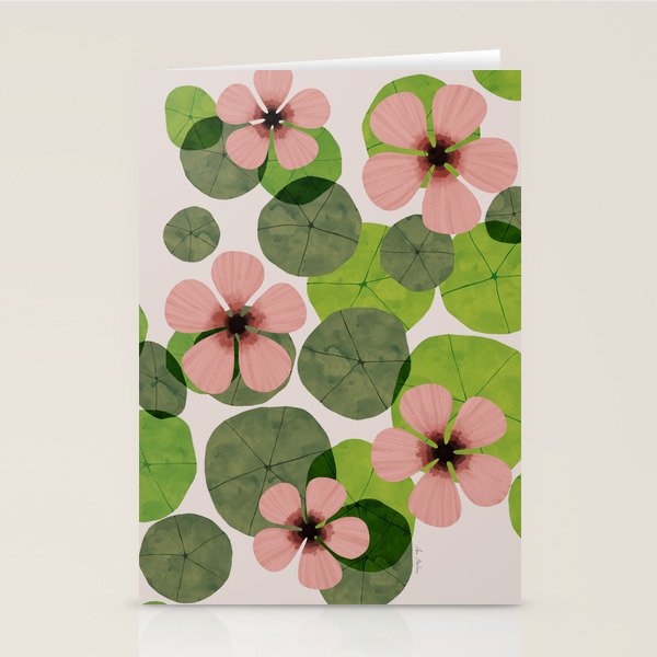 Green water lilies Stationery Card Gallery Image 1