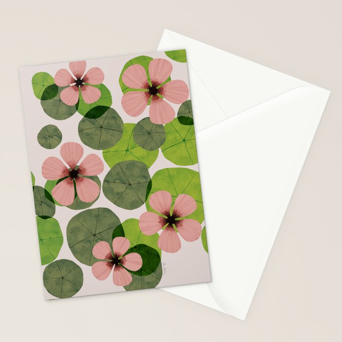 Green water lilies Stationery Card Gallery Image 2