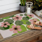 Green water lilies Outdoor Rug Gallery Image 2