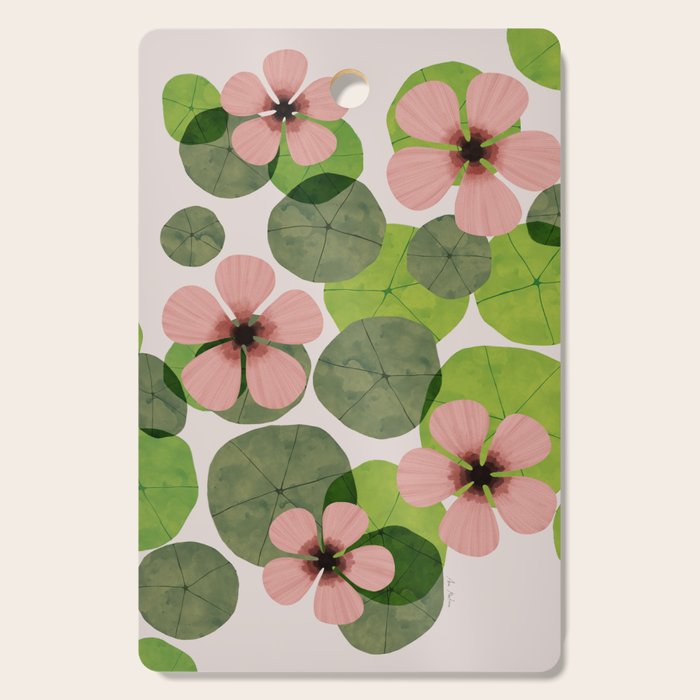 Green water lilies Cutting Board Gallery Image 1