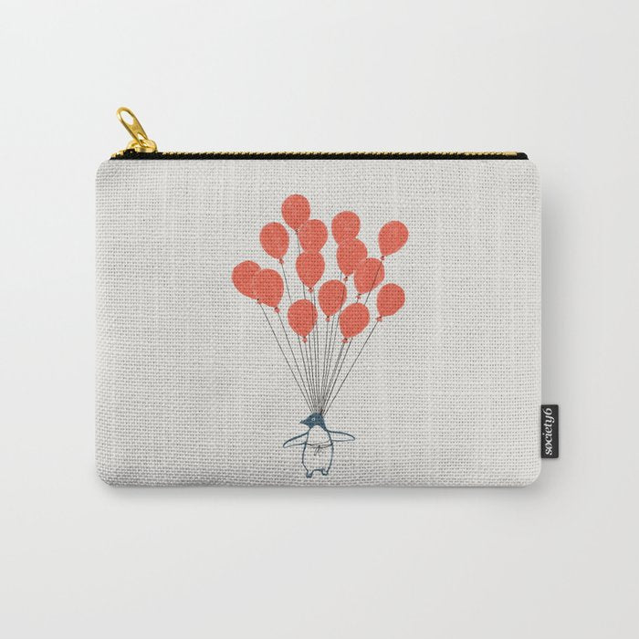 Penguin Balloons Carry All Pouch Gallery Image 1