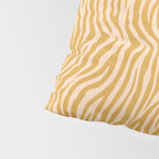 Dopamine Zebra Print In Amber Yellow Pillow Sham Gallery Image 4