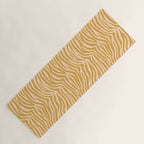 Dopamine Zebra Print In Amber Yellow Yoga Mat Gallery Image 1
