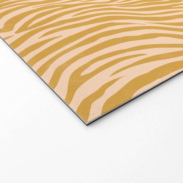 Dopamine Zebra Print In Amber Yellow Welcome Mat Gallery Image 2