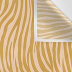 Dopamine Zebra Print In Amber Yellow Wall Tapestry Gallery Image 3