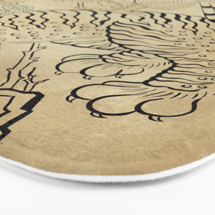 Tiger and hawk Type1 - Minhwa-Korean traditional folk art Bath Mat Gallery Image 3