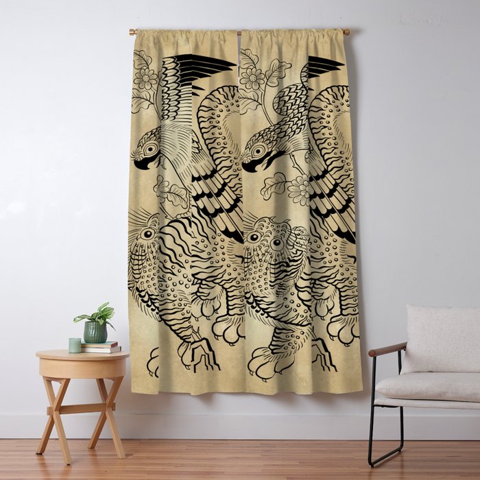 Tiger and hawk Type1 - Minhwa-Korean traditional folk art Window Curtain Gallery Image 5