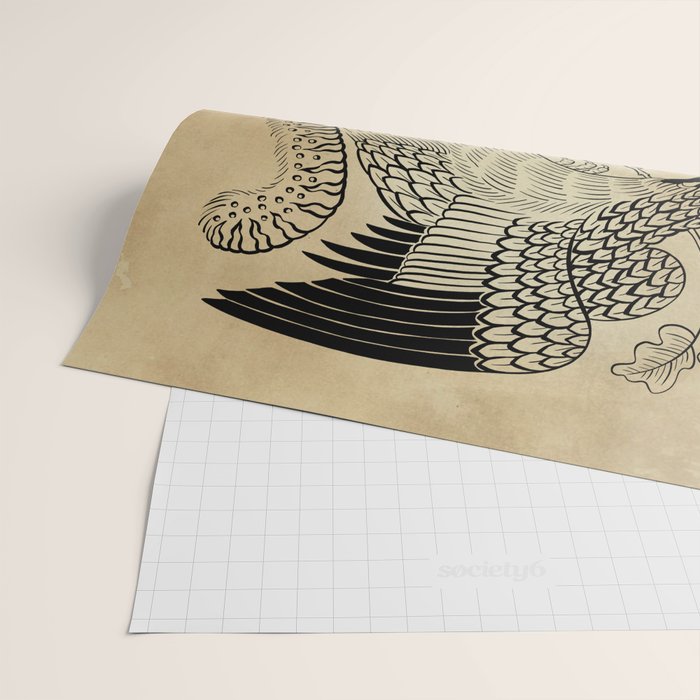 Tiger and hawk Type1 - Minhwa-Korean traditional folk art Wrapping Paper Gallery Image 2