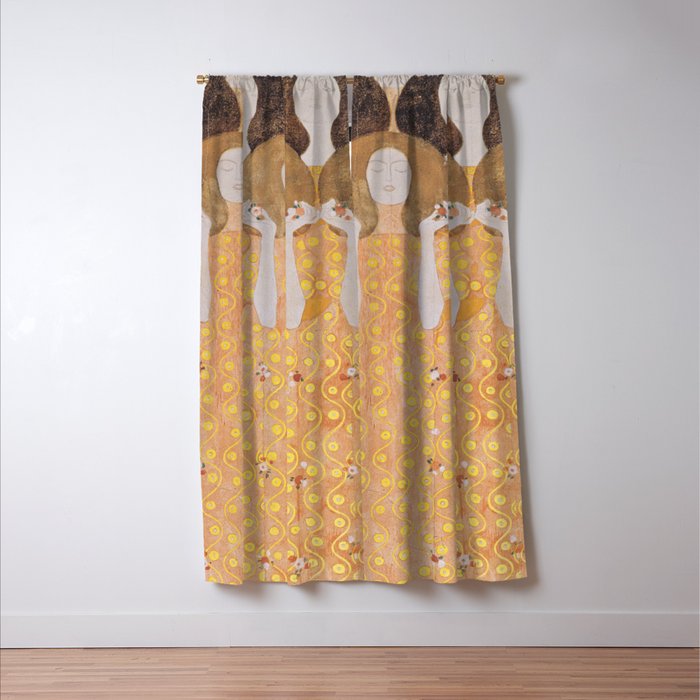Gustav Klimt - Choir of Angels (Chor Der Paradiesengel) Window Curtain Gallery Image 3