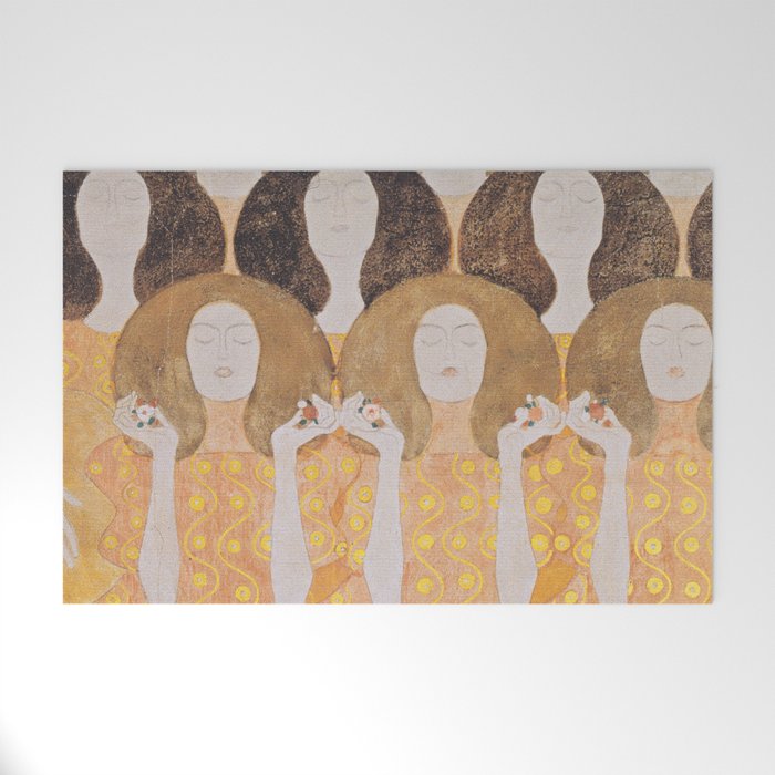 Gustav Klimt - Choir of Angels (Chor Der Paradiesengel) Welcome Mat Gallery Image 1
