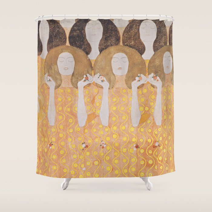 Gustav Klimt - Choir of Angels (Chor Der Paradiesengel) Shower Curtain Gallery Image 1