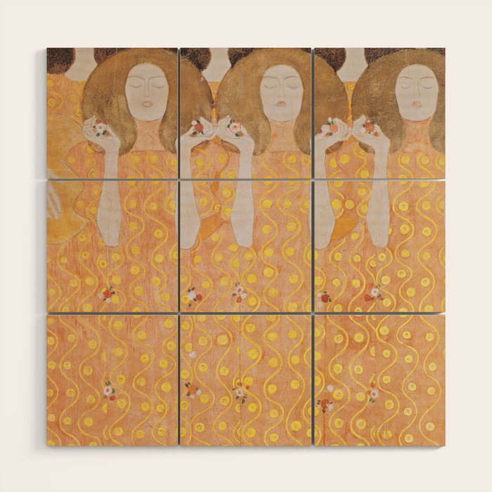 Gustav Klimt - Choir of Angels (Chor Der Paradiesengel) Wood Wall Art Gallery Image 1