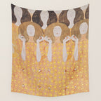 Gustav Klimt - Choir of Angels (Chor Der Paradiesengel) Wall Tapestry Gallery Image 4
