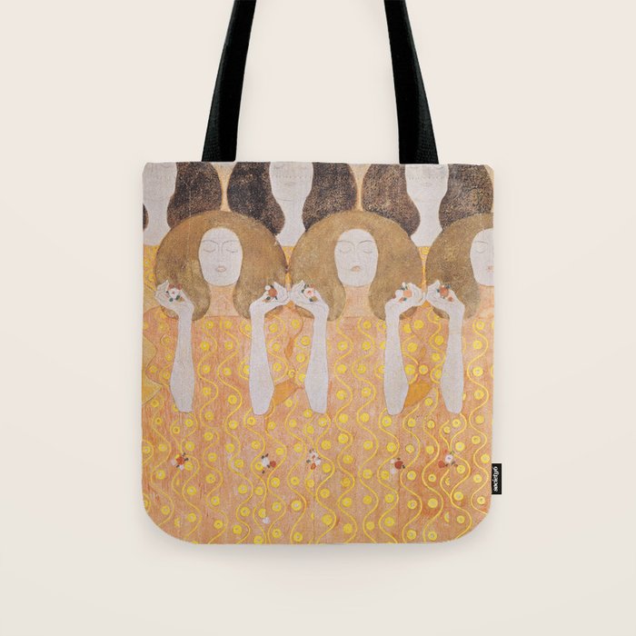 Gustav Klimt - Choir of Angels (Chor Der Paradiesengel) Tote Bag Gallery Image 1