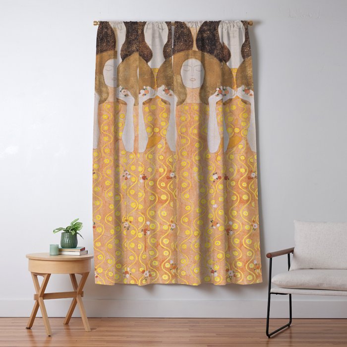 Gustav Klimt - Choir of Angels (Chor Der Paradiesengel) Window Curtain Gallery Image 5