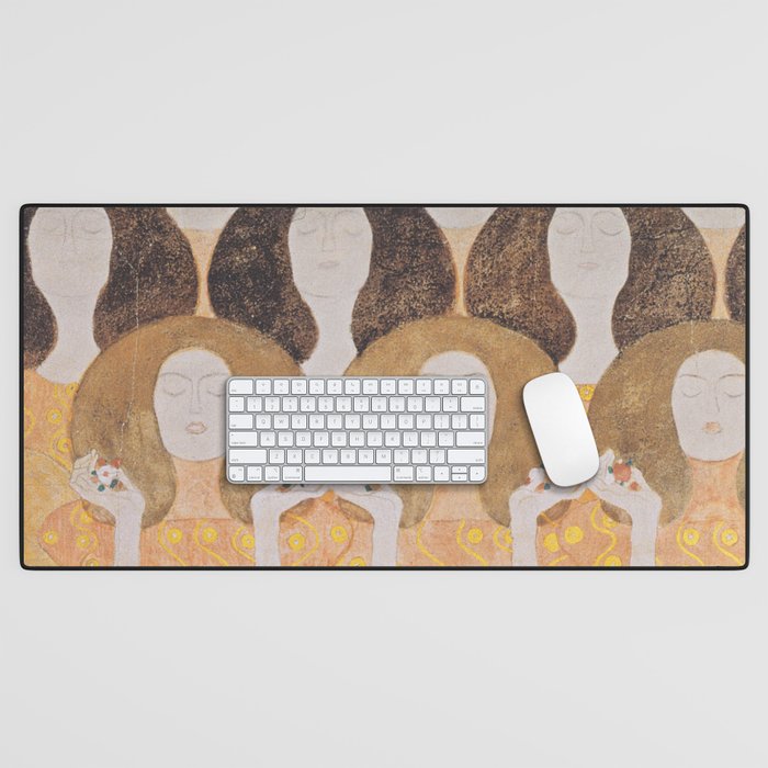 Gustav Klimt - Choir of Angels (Chor Der Paradiesengel) Desk Mat Gallery Image 1