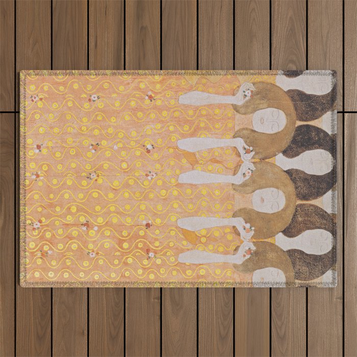 Gustav Klimt - Choir of Angels (Chor Der Paradiesengel) Outdoor Rug Gallery Image 1